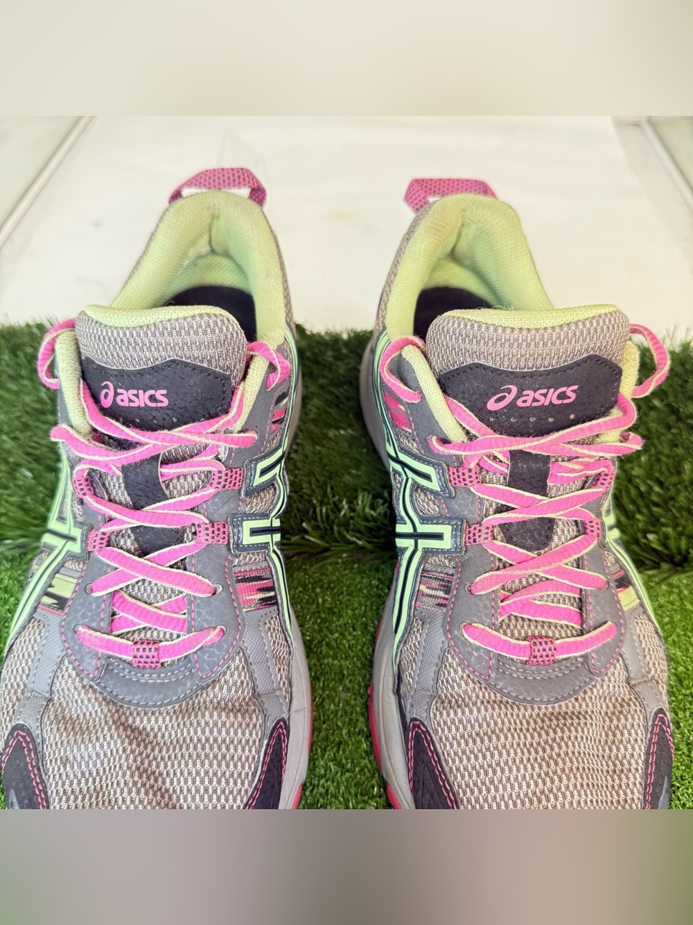 Asics Gel-Venture 5 Womens Size 10 Athletic Running Shoes Green Pink T5N8N - Picture 3 of 6